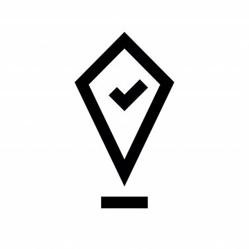 Checkpoint sharp outline style icon. motion graphic animation, perfect for social media, presentations, websites, digital projects, and mobile interface. Alpha channel transparent background