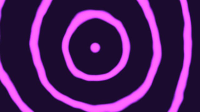 Concentric circles with glowing pink edges on dark background