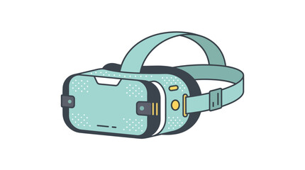Fototapeta premium Vector Illustration of a Virtual Reality VR Headset for Gaming and Immersive Digital Experience