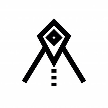 End Point sharp outline style icon. motion graphic animation, perfect for social media, presentations, websites, digital projects, and mobile interface. Alpha channel transparent background