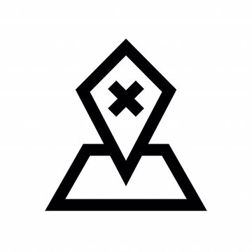 End Point sharp outline style icon. motion graphic animation, perfect for social media, presentations, websites, digital projects, and mobile interface. Alpha channel transparent background