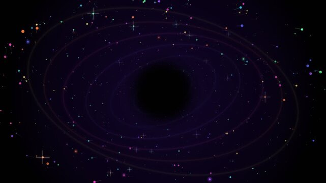 Colorful Sparkle Particle Vortex with Radiant Star Glints