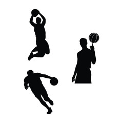 basketball player vector illustration for icon,symbol or logo. basketball player silhouette © Agus