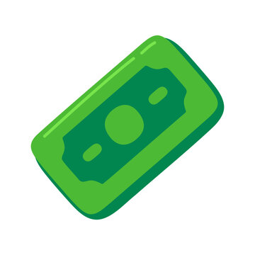 Vibrant green currency bill illustration symbolizing finance, banking, and economic prosperity.