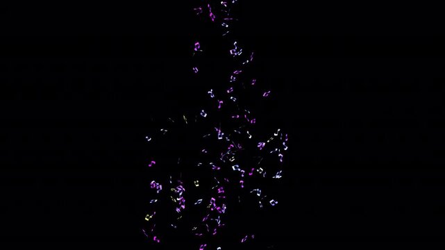 Single Point Confetti Drop Overlay Transparent Background musical note