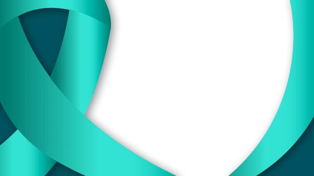 Dynamic Teal and White Abstract Background for Healthcare Awareness and Wellness Presentations.