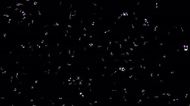 Festive Confetti Eruption from Sides Compositing Asset musical note