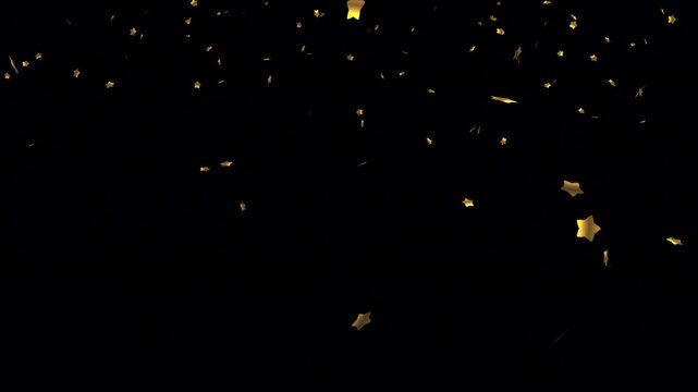 Frontal Confetti Shower Overlay Transparent Background