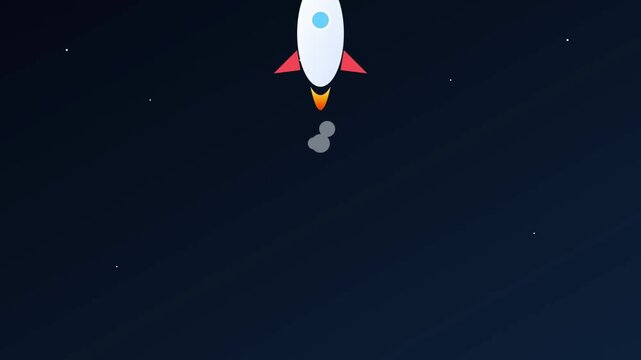 Stylized Rocket Launch Icon