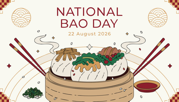 Steaming hot bao buns served in a traditional bamboo steamer basket