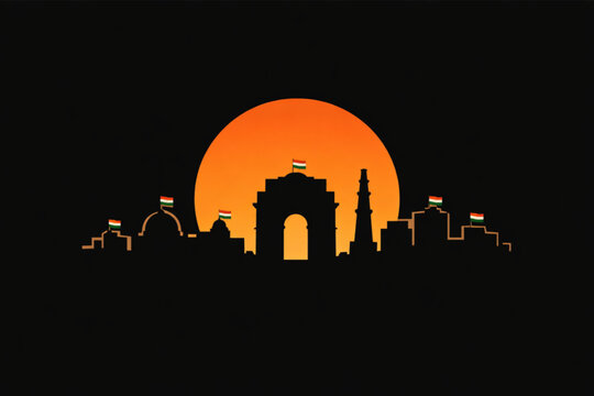 Lal kila vector design silhouette vector design 