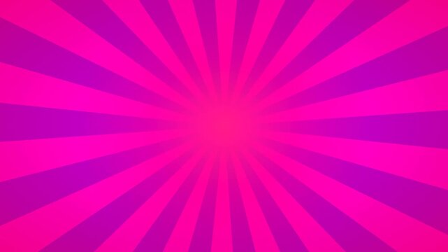 Pink and purple radial sunburst background with rotating rays