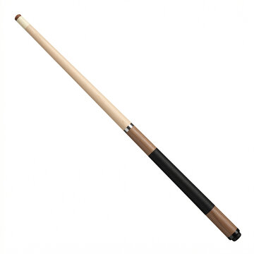 Pool cue stick with wooden handle and black grip for billiards game  
