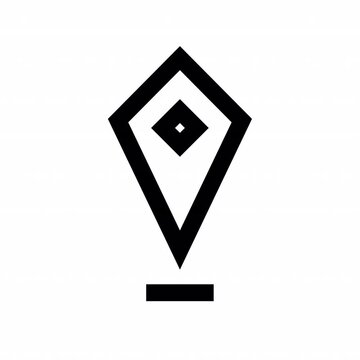 Pin Location sharp outline style icon. motion graphic animation, perfect for social media, presentations, websites, digital projects, and mobile interface. Alpha channel transparent background