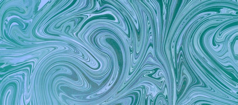 Turquoise Swirly Marbling
