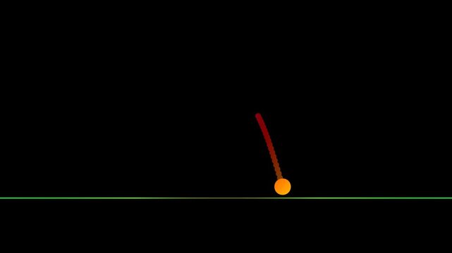 Abstract Physics Simulation of a Bouncing Colorful Ball With Motion Trail