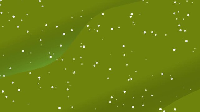Abstract flowing wave pattern in green shades with scattered white dots nature-inspired backdrop design tranquil organic flow for wallpaper or template