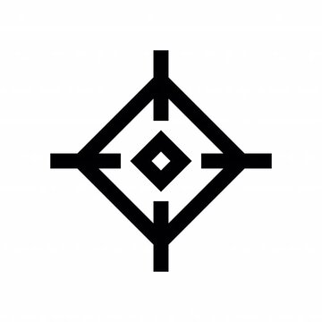 Target sharp outline style icon. motion graphic animation, perfect for social media, presentations, websites, digital projects, and mobile interface. Alpha channel transparent background
