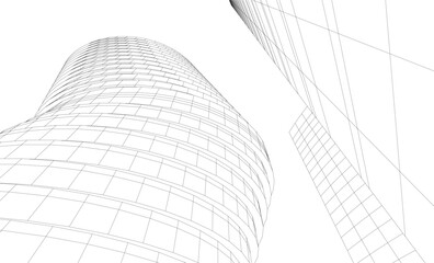 Fototapeta premium architectural buildings vector 3d illustration