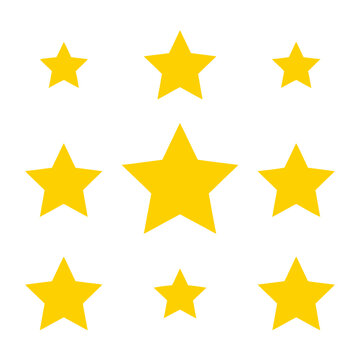 Bright Celestial Star Emblems Minimalist Appraisal Feedback Sticker Collection