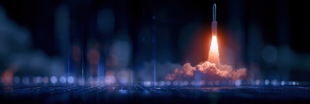 Rocket launch sequence, logistic support system, package delivery confirmation, software deployment test, team synergy meeting, automated guidance system, terminal confirmation.