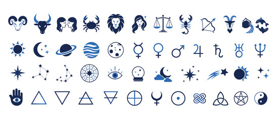 Astrology zodiac signs and symbols. © pneuma.studio