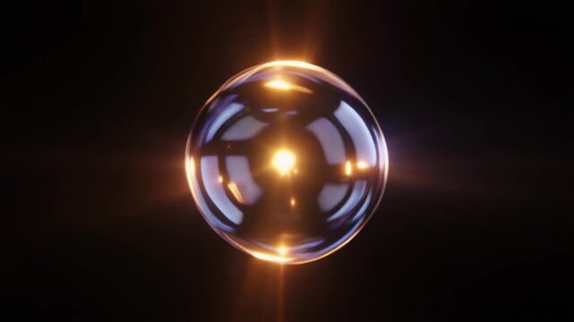 glowing sphere with glowing lights