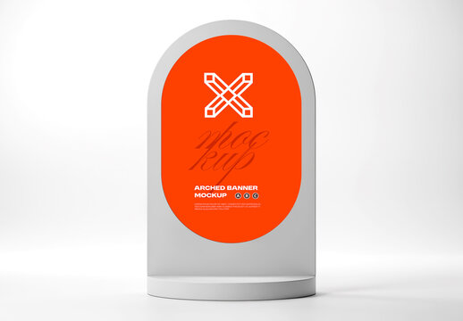 Arched Banner Mockup