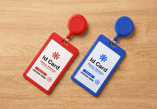 Corporate Office ID Badge Mockup