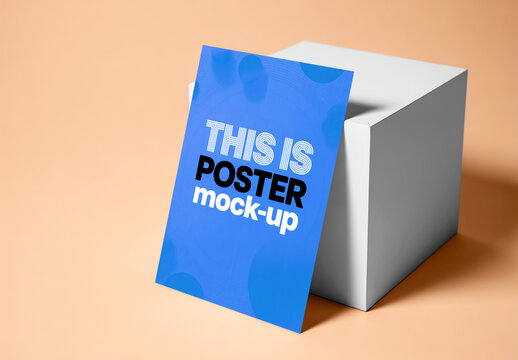 Realistic Vertical Poster Mockup