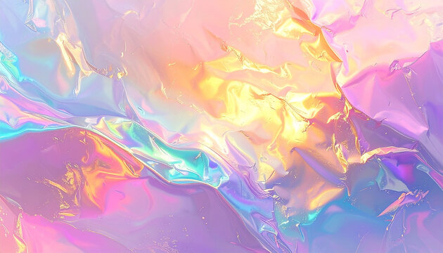 Holographic Iridescent Abstract Background Texture Rainbow Foil Effect Smooth Gradient