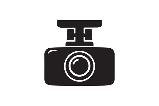 Police Dash Camera Silhouette Icon | Patrol Vehicle Recording Device