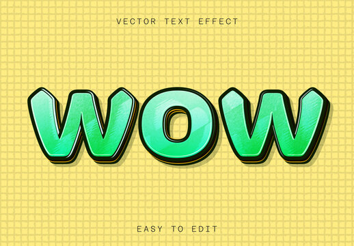 Wow Editable 3D Text Effect