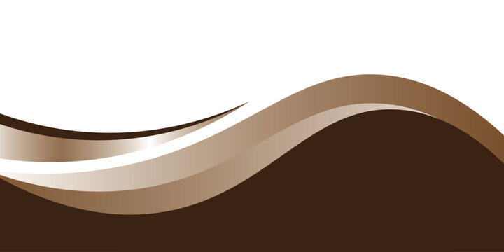 Smooth chocolate and coffee liquid wave abstract background vector for packaging design