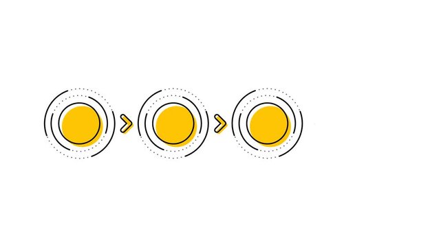 Animated business circle infographic template. HD video sequence options. Animated blank diagram visualization. Blank process layout design elements.