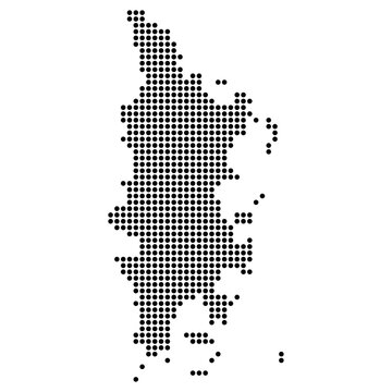 Phuket island map symbol shape, travel web flat concept icon vector illustration .