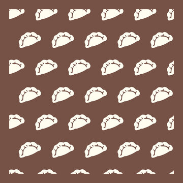 East Asian Dumpling Stylish Cuisine Background.Stylish seamless dumpling pattern inspired by East Asian cuisine. Perfect for restaurant menus, food branding, and surface pattern design.