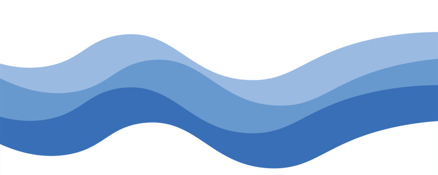 Blue ocean wave background wallpaper vector image. Illustration of graphic wave design for backdrop or presentation
