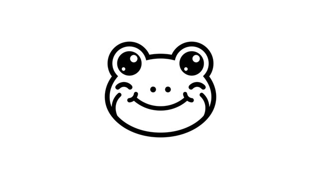 Smiling Frog Face Close Up.