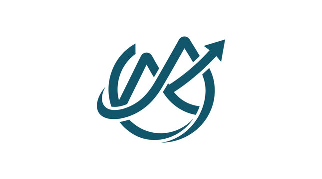 Teal Arrow Logo Design Element.