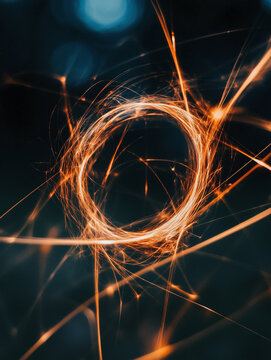 3D quantum entanglement visualization with glowing particles. Abstract dimensional physics simulation of interconnected energy strands.