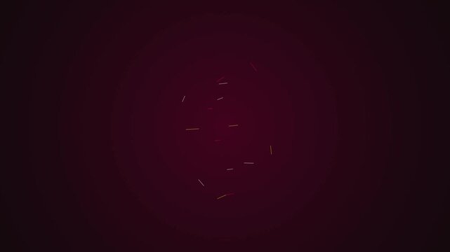 Abstract minimalist background with small glowing particles moving across a dark maroon purple gradient space