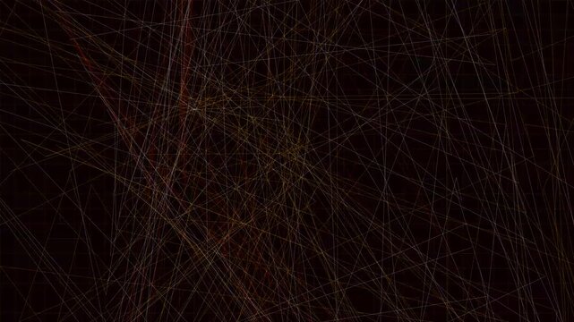 Abstract Geometric Network of Intersecting Thin Lines Forming Complex Web Patterns on Dark Grid Background