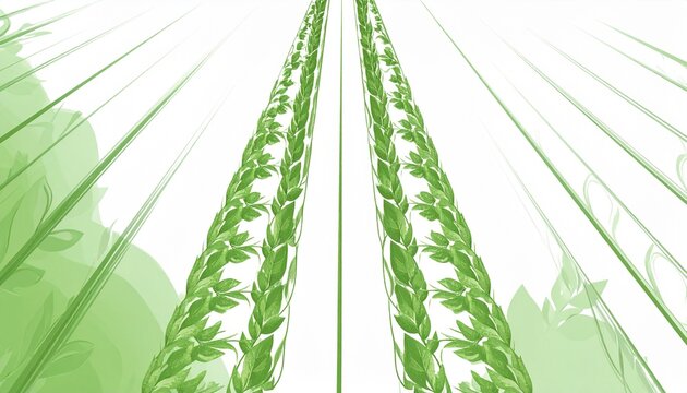 Close-up of fresh green wheat ears in sunlight.
