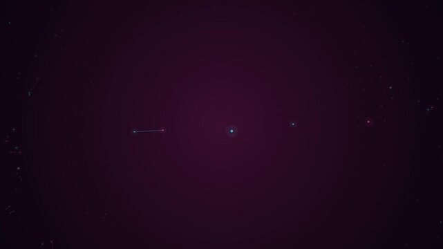Abstract digital background featuring glowing nodes and interconnected lines forming a complex scientific information network