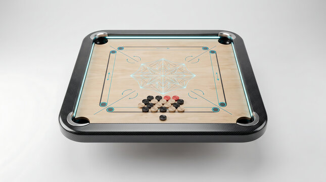 carrom board white background.
