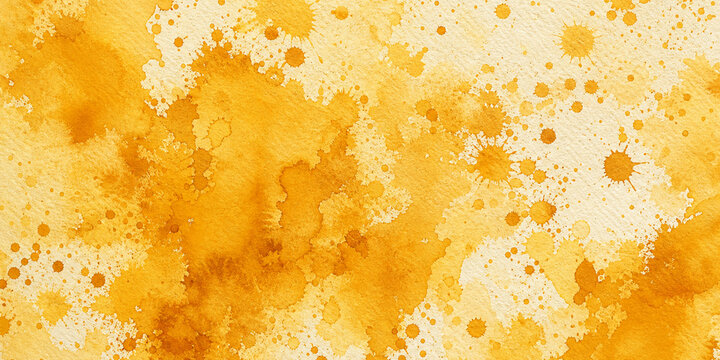 Golden Ochre Splatter Amber Earthy Speckled Wash Watercolor Texture Background
