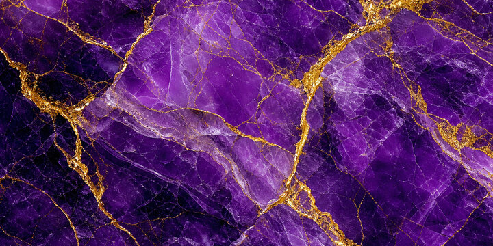 Violent Purple Marble Gold Marble Texture Background