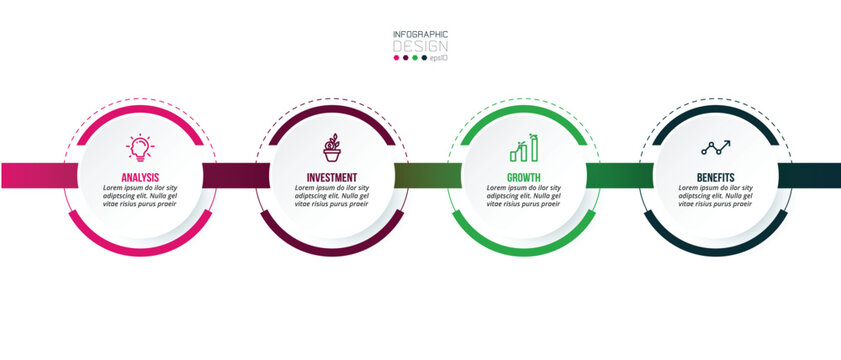 Timeline chart business infographic template.