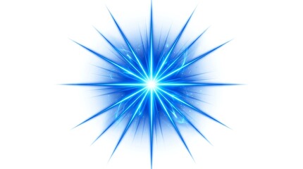 Fototapeta premium Blue starburst light effect graphic design.